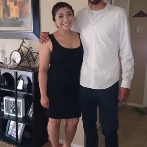 Heart Hips Long Tank Top Black Dress